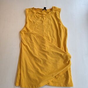 Ann Taylor Mustard Yellow Wrap Sleeveless Top